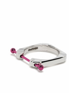 EÉRA 18K White Gold Square Hug Ring