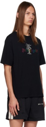 Palm Angels Black Printed T-Shirt