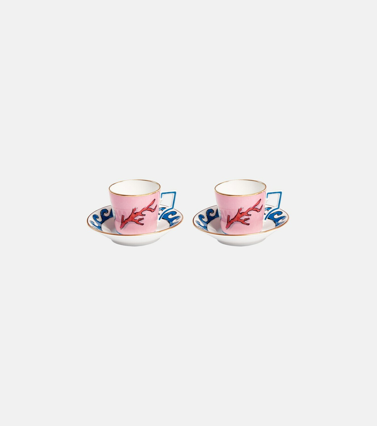 Ginori 1735 Il Viaggio di Nettuno set of 2 coffee cups and saucers