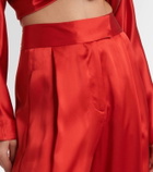 The Sei High-rise silk satin wide-leg pants