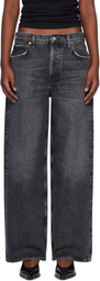 AGOLDE Gray Low Slung Baggy 30.5 Jeans