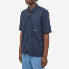 C.P. Company Men's Ripstop Zipped Shirt in Total Eclipse