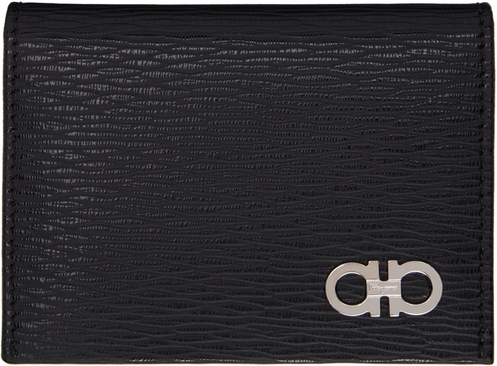 Photo: Ferragamo Black Gancini Credit Card Holder