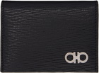 Ferragamo Black Gancini Credit Card Holder