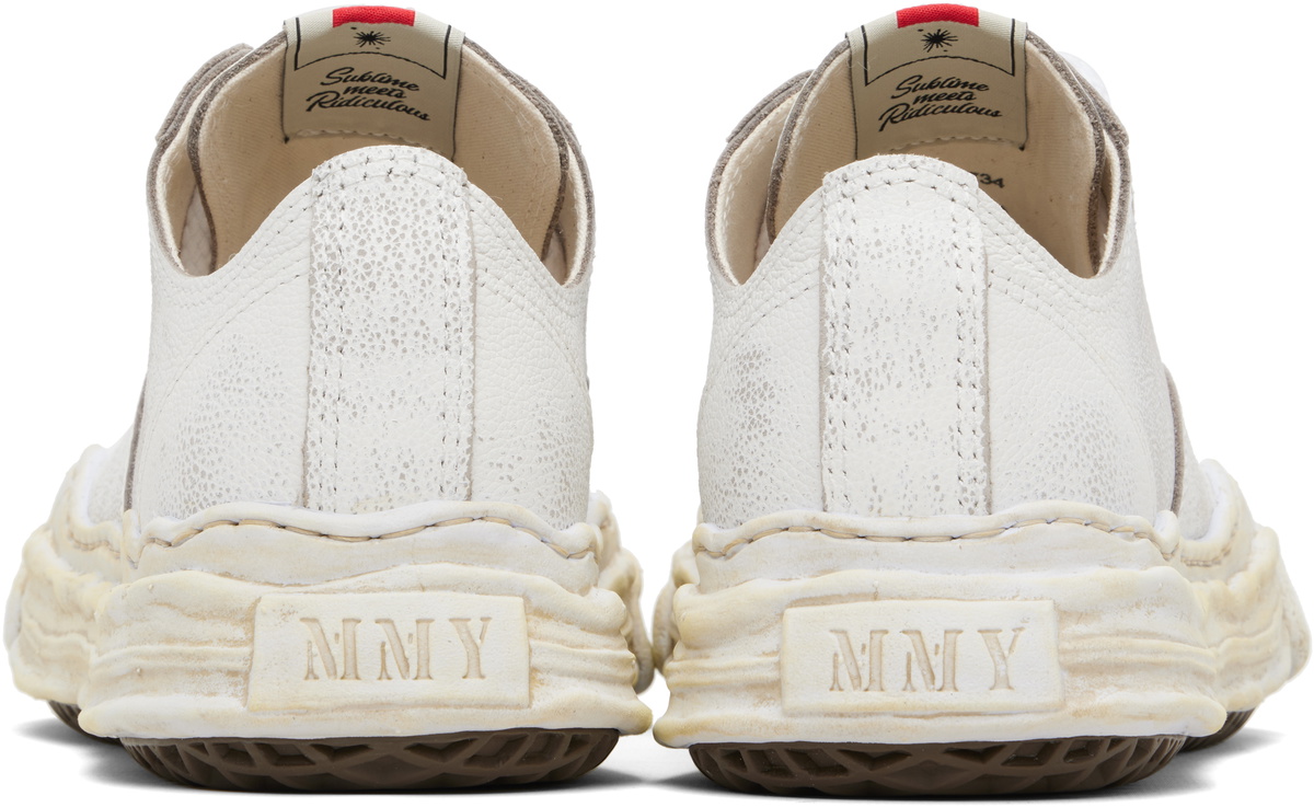 Maison MIHARA YASUHIRO White 'Hank' OG Sole Shrink Leather Low-Top Sneakers
