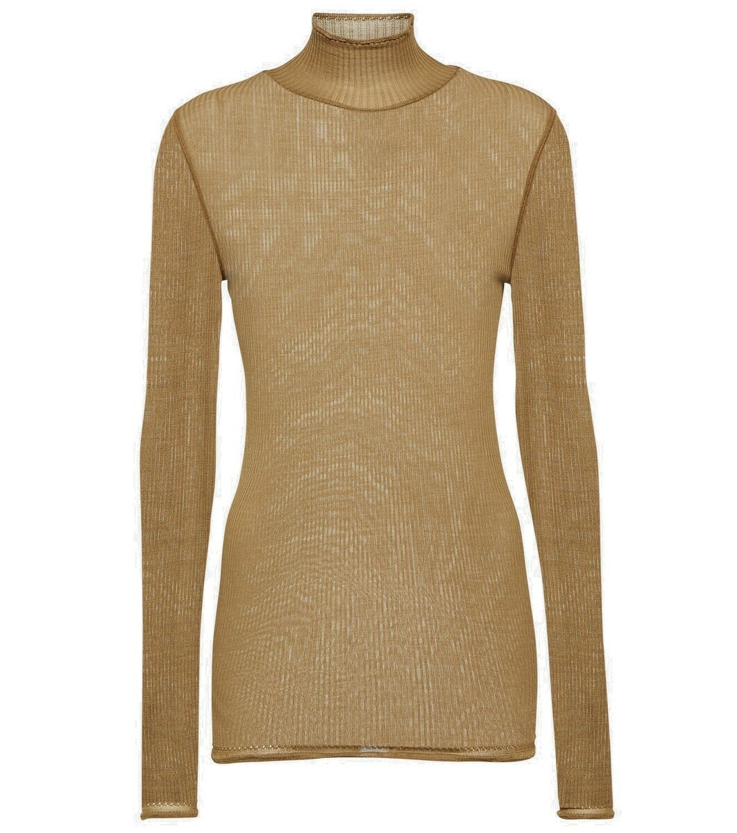 Photo: Lemaire Ribbed-knit silk top