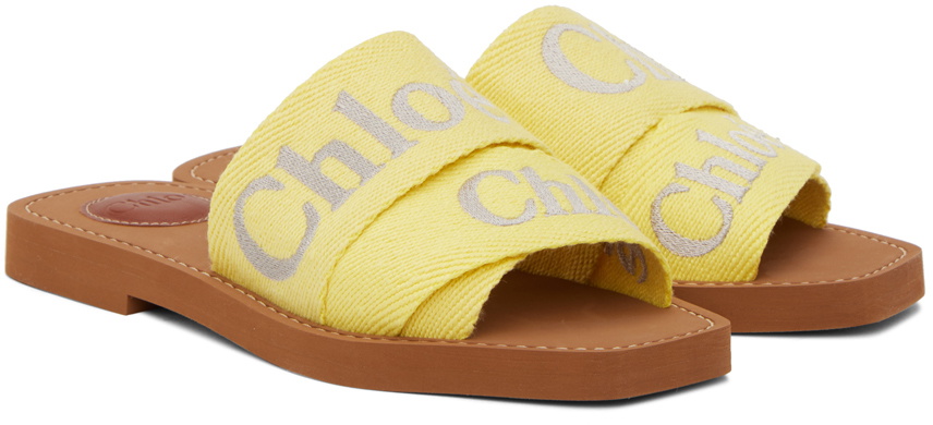 サンダル・ミュール Chloe'  Chloe Slippers and Clogs Women Fabric Yellow Mules And Slides for Women | Chloé US official site