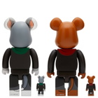 Medicom BE@RBRICK Tom & Jerry in Hogwarts House Robes 100% & in Multi 
