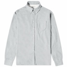 Universal Works Men's Brushed Herringbone Daybrook Shirt in Grey