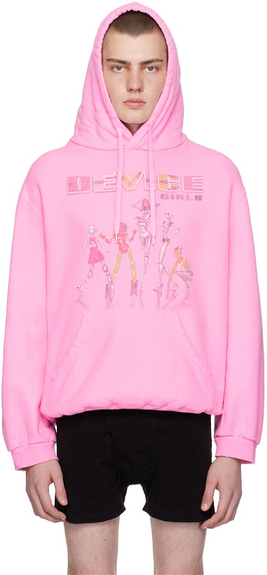 Photo: Doublet Pink PZ Today Edition 'Device Girls' Hoodie