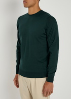 John Smedley Lundy Wool Jumper Dark Green