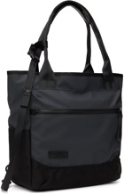 master-piece Navy & Black Slick Tote