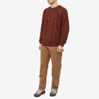 Nike Men's Life Cable Knit Sweater in Oxen Brown
