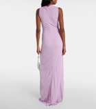 Christopher Esber Helix embellished cutout jersey gown