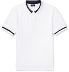 Joseph - Slim-Fit Contrast-Tipped Cotton-Piqué Polo Shirt - Men - White