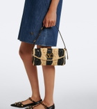Valentino Garavani DeVain Small raffia-effect shoulder bag