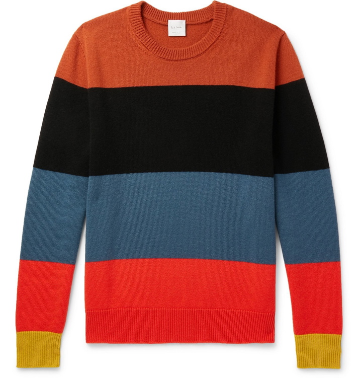 Photo: Paul Smith - Slim-Fit Striped Cashmere Sweater - Multi