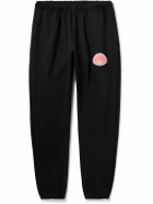 Coral Studios - Tapered Logo-Print Cotton-Jersey Sweatpants - Black