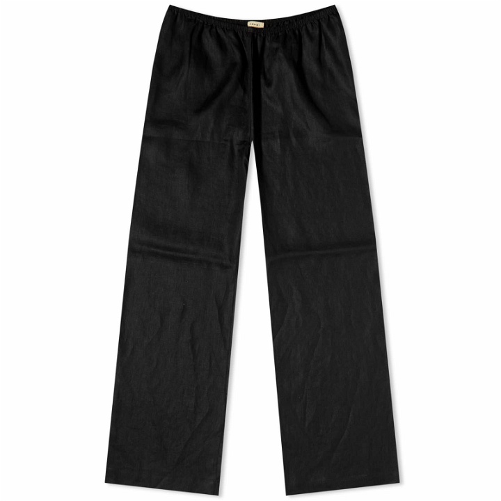 Photo: DONNI. Women's Linen Simple Pant in Jet