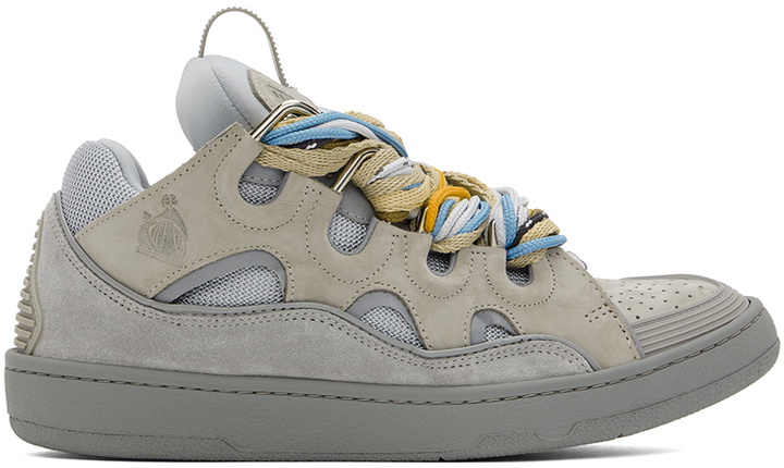 Photo: Lanvin Gray Curb Sneakers