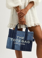 Marc Jacobs The Tote Medium Denim Tote - Blue/Navy - One Size