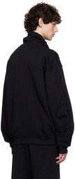 Helmut Lang Black Funnel Neck Sweatshirt