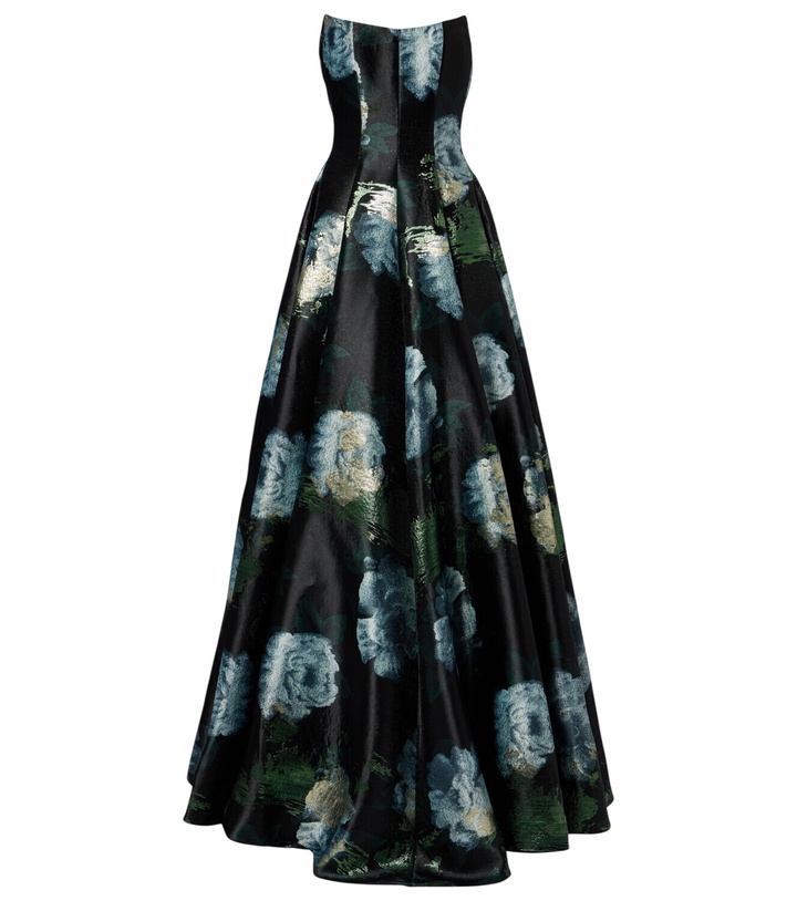 Photo: Markarian Laila floral brocade bustier gown