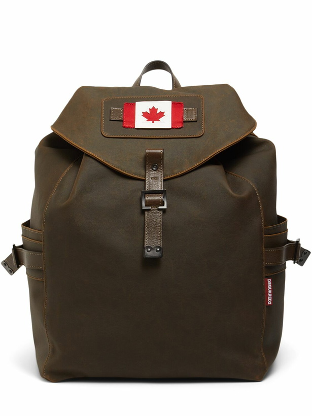 Photo: DSQUARED2 Canadian Flag Canvas Backpack