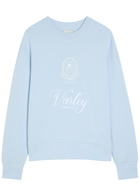 Varley Rasco Namesake Embroidered Stretch-jersey Sweatshirt Light Blue