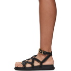 Marni Black Strappy Flat Sandals