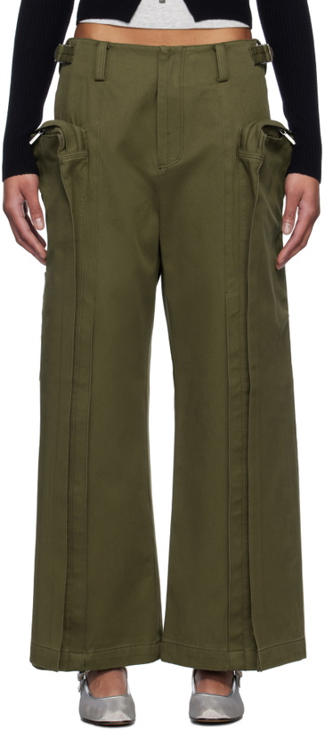 Photo: Fax Copy Express Khaki Vertical Pocket Cargo Pants