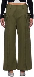 Fax Copy Express Khaki Vertical Pocket Cargo Pants
