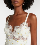 Elie Saab Embroidered guipure lace tulle maxi dress