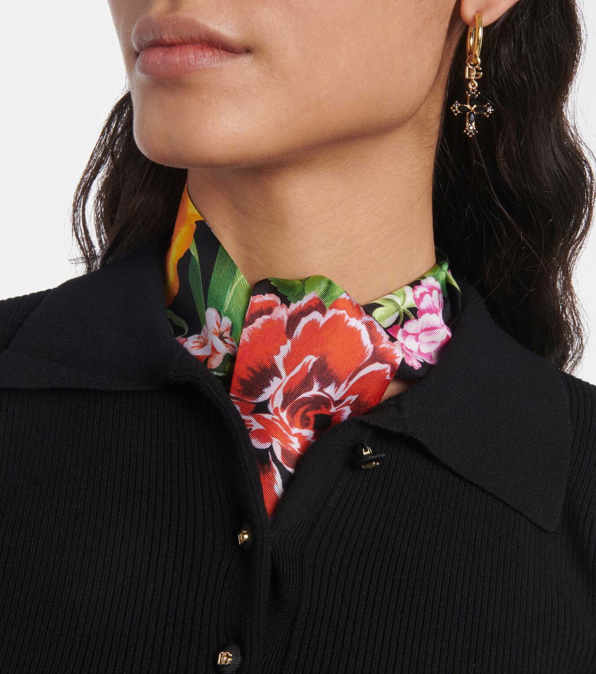Dolce & Gabbana Yellow Nylon Stretch Women Neck Warmer Scarf
