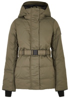 Canada Goose McKenna Belted Performance Satin Jacket Beige