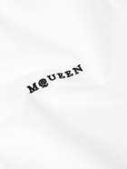 McQueen - Logo-Embroidered Cotton-Piqué Polo Shirt - White