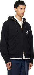 sacai Black Carhartt WIP Edition Cotton Jersey Hoodie