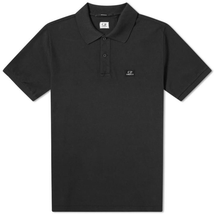 Photo: C.P. Company Patch Logo Polo Black