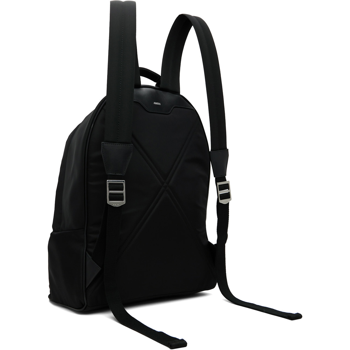 AMIRI Black Logo Patch Nylon Backpack