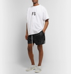 Nike - Fear of God Wide-Leg Mesh Drawstring Shorts - Black