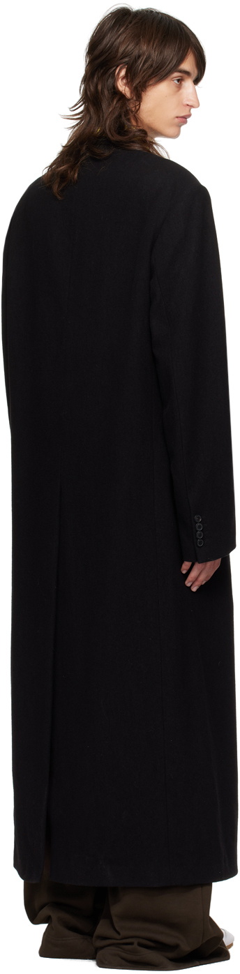 Dries Van Noten Black Double-Breasted Coat Dries Van Noten