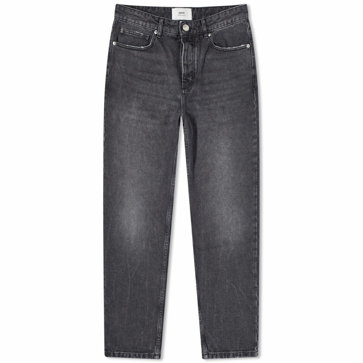 Photo: AMI Paris Men's Tapered Fit Jeans in Black