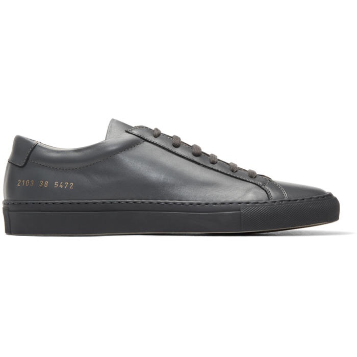 Photo: Common Projects Grey Achilles Low Duo-Tone Sneakers