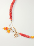 Peyote Bird - Surya 14-Karat Gold Multi-Stone Beaded Bracelet