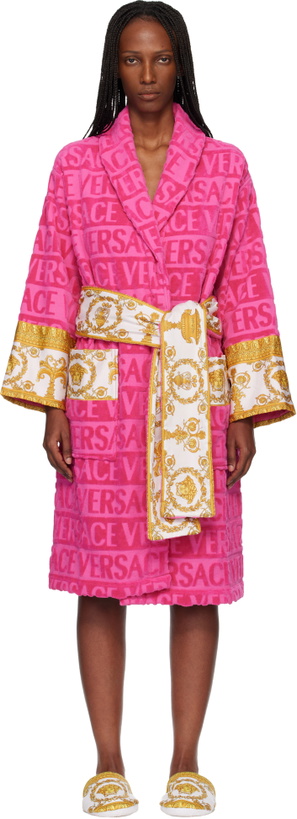 Photo: Versace Pink 'I Heart Baroque' Bathrobe
