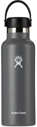 Hydro Flask Gray Standard Mouth Bottle, 18 oz