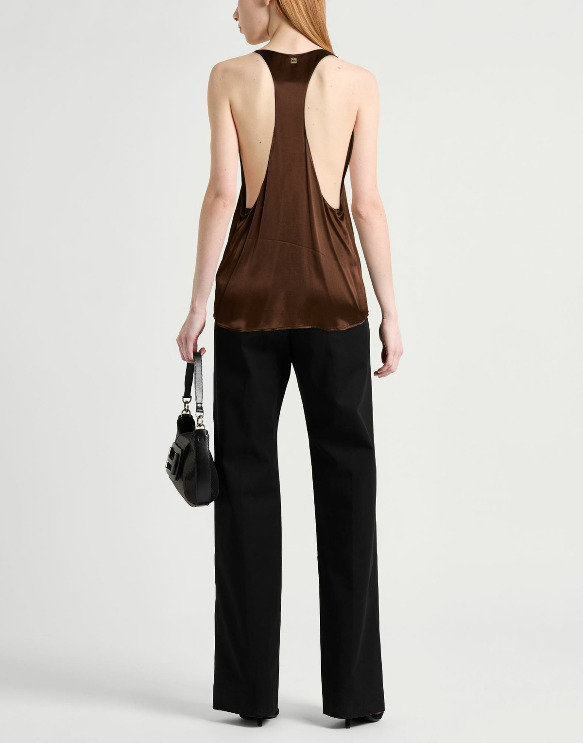 Manila Grace Womens Top Chocolate in Brown