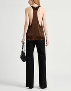 Manila Grace Womens Top Chocolate in Brown