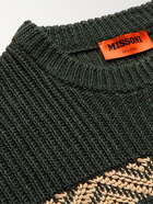 Missoni - Logo-Intarsia Ribbed Hemp-Blend Sweater - Green