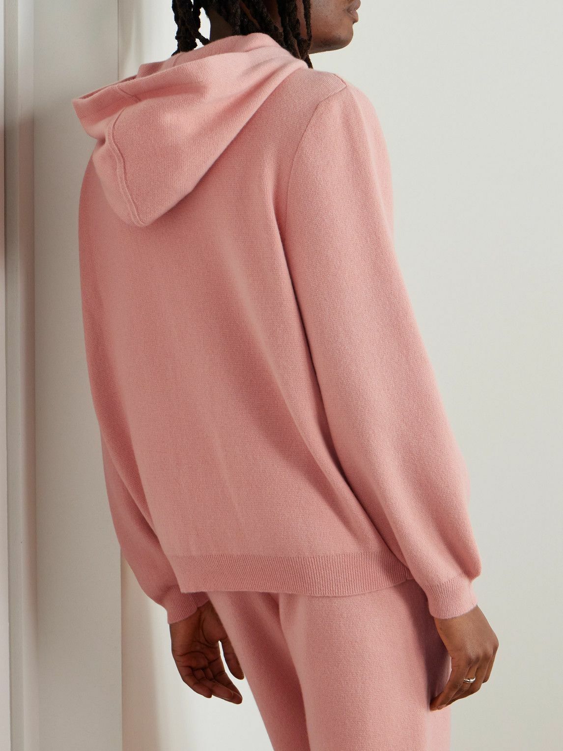 God's True Cashmere - Wanderer Embellished Cashmere Hoodie - Pink